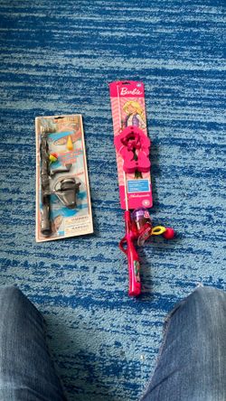 Barbie Fishing Pole Kids Plus Another Pole NEW