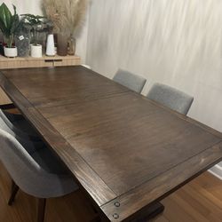 Real Wood Table - Seats 6-8 ppl