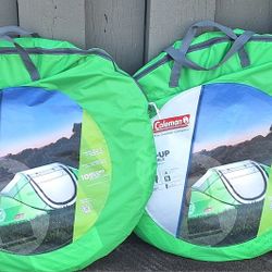 Coleman 2 Man Pop-up Tent (×2) Brand New Never Used