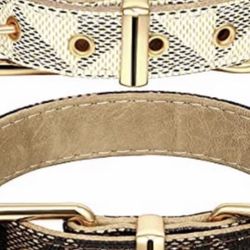 New in packaging(see all pics)pair of designer Style dog collars about 20 inches long  both for $15