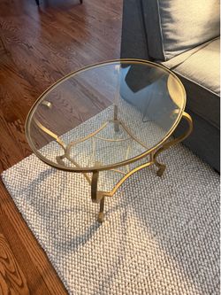 Pair of Iron Glass Side Tables