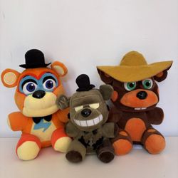 FNAF plushies Glamrock Freddy El Chip Dreadbear Five Nights at Freddy’s