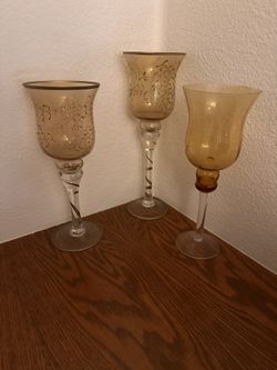 Glass Vases, Gold