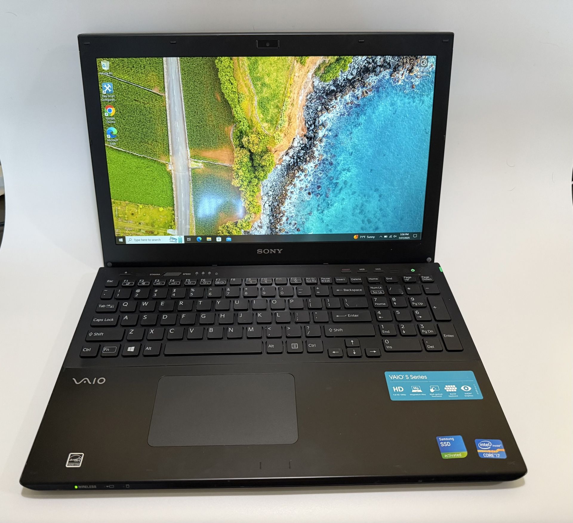 Sony VAIO S Series 15 SVS1512DCXB 15.5" Laptop, 12GB RAM, 500GB SSD, Win10 Enterprise