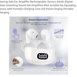 Hearing Aids Ear Amplifier Rechargeable: Seniors Adults Digital Noise Cancelling Sound Aid Amplifiers Mini Invisible No Squealing Device with Portable