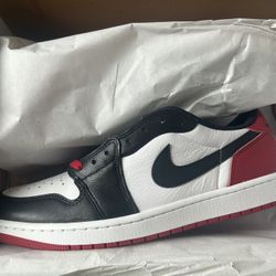 Jordan 1 Low Black Toe Size 12