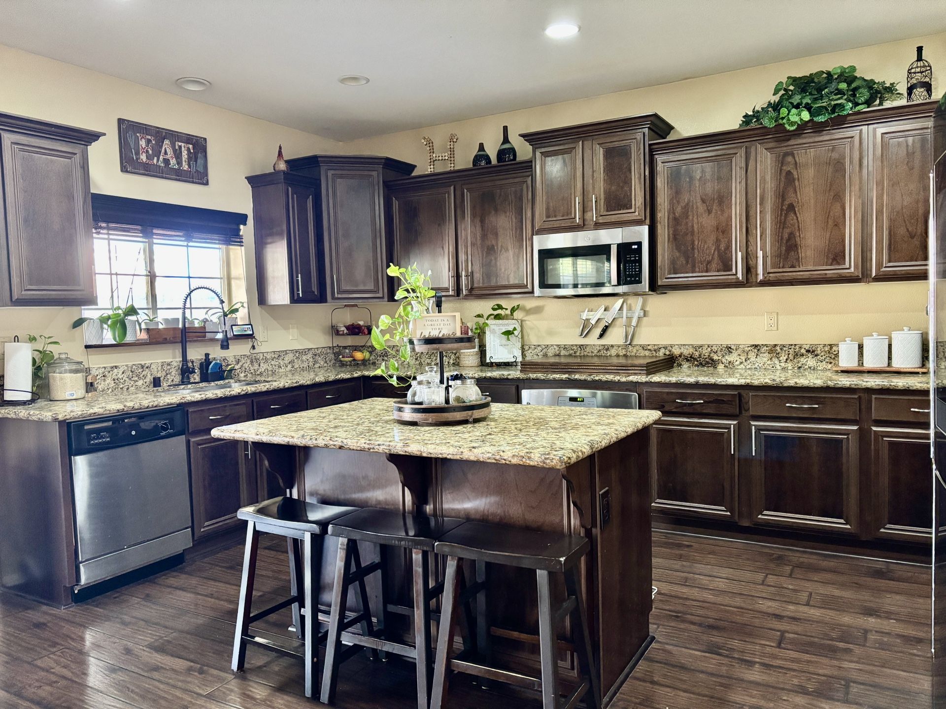 (4) Wooden Stools 24”H