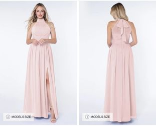 AZAZIE IMAN Rose A-Line Ruched Chiffon Dress