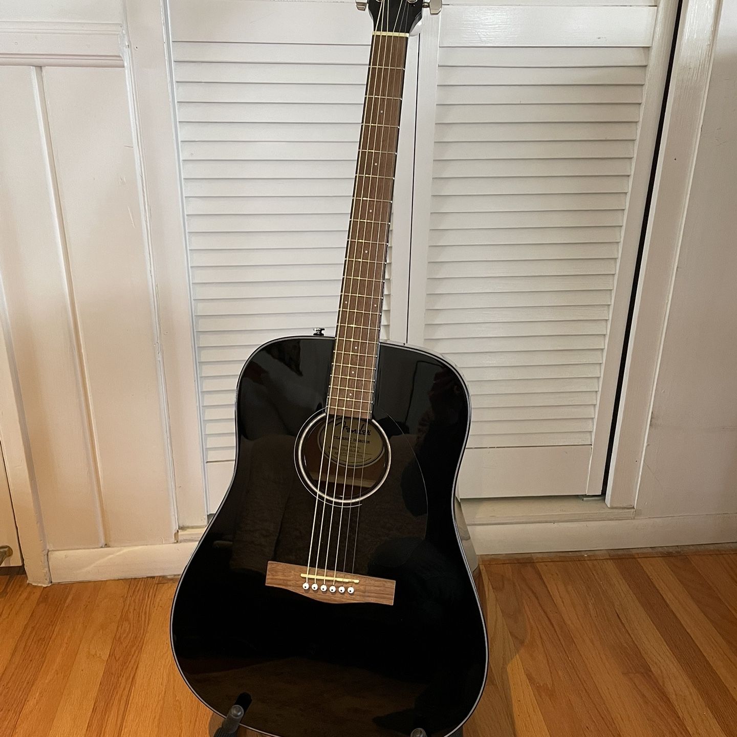 Fender CD60 Dreadnaught Acoustic Guitar, Black, New Condition 
