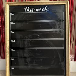 Gold Frame Weekly Planner Board