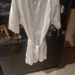 White Silk Robe