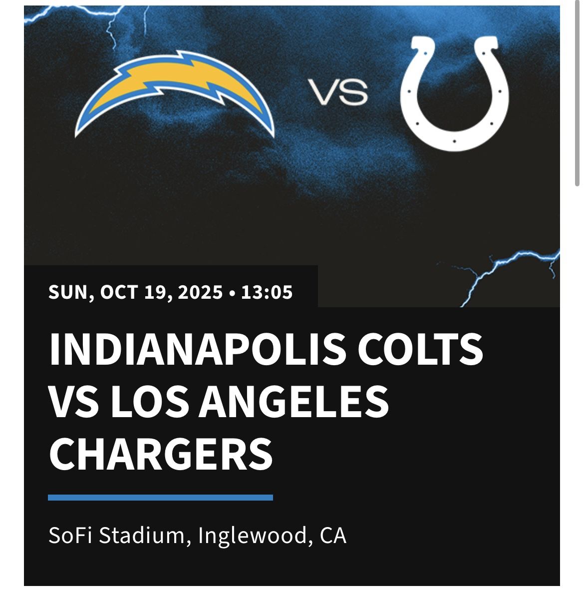 LA Chargers VS Indianapolis Colts
