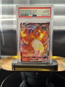 2020 Pokemon SWSH Charizard Full Art v Max Darkness Ablaze #20 PSA 10