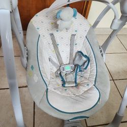 Ingenuity Convert Me 2-in-1 Portable Vibrating Baby Swing Nash, Infant, Gray (Unisex)