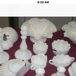 Fenton Hobnail Milk glasses 