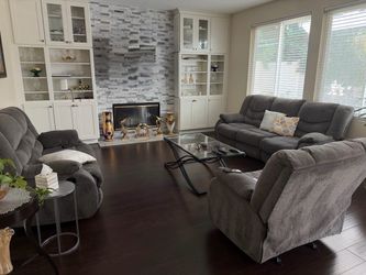 Gray Fabric Reclining Sofas
