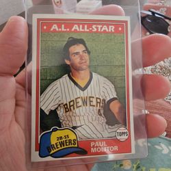 Paul Molitor Milwaukee Brewers '81 Topps A.l All-star Baseball Card 