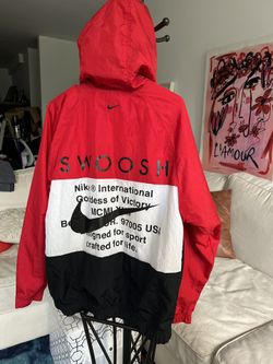 Nike swoosh jacket red hotsell