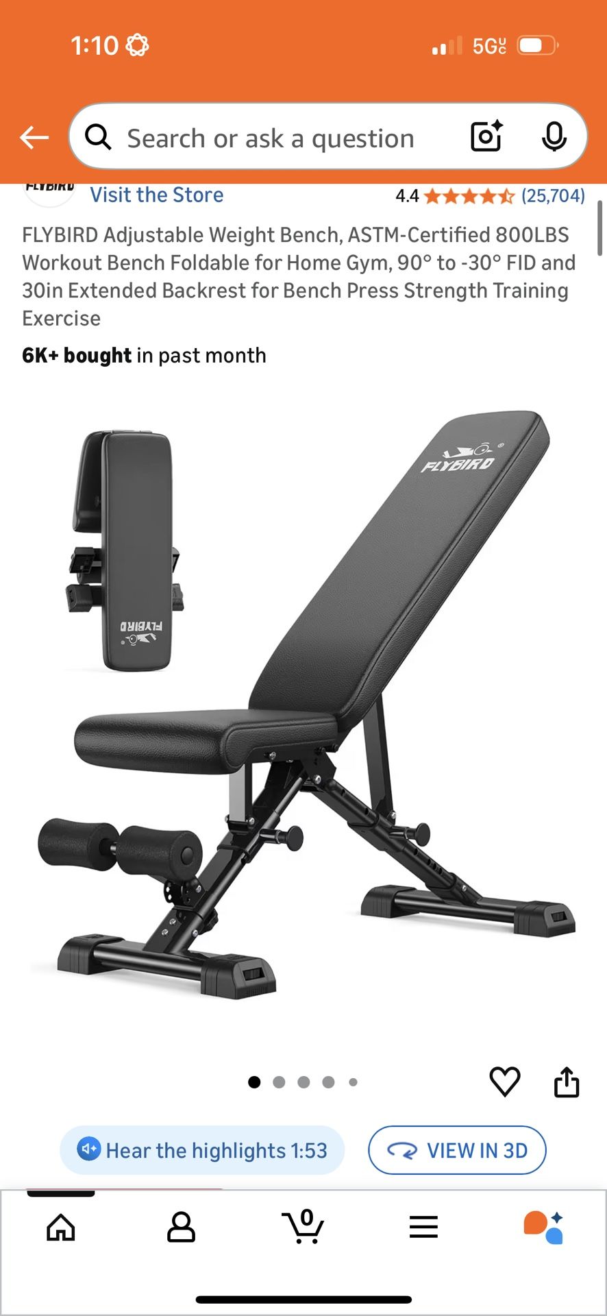 Flybird Bench - Used ONCE - $50 (New $162 Plus Tax)