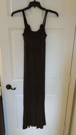 Long black cotton Maxi dress Medium