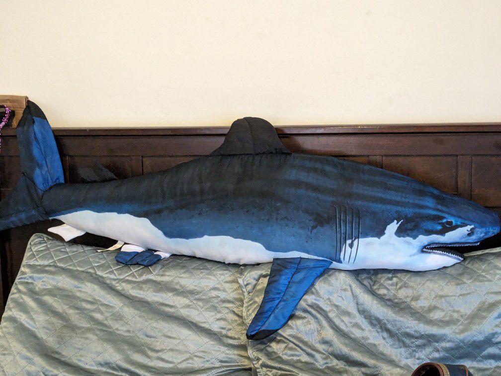 Giant Size Stuffed Shark Pillow