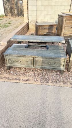 Coffee table w/ risers and end table
