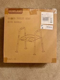 Raised Toilet Seat with Handle