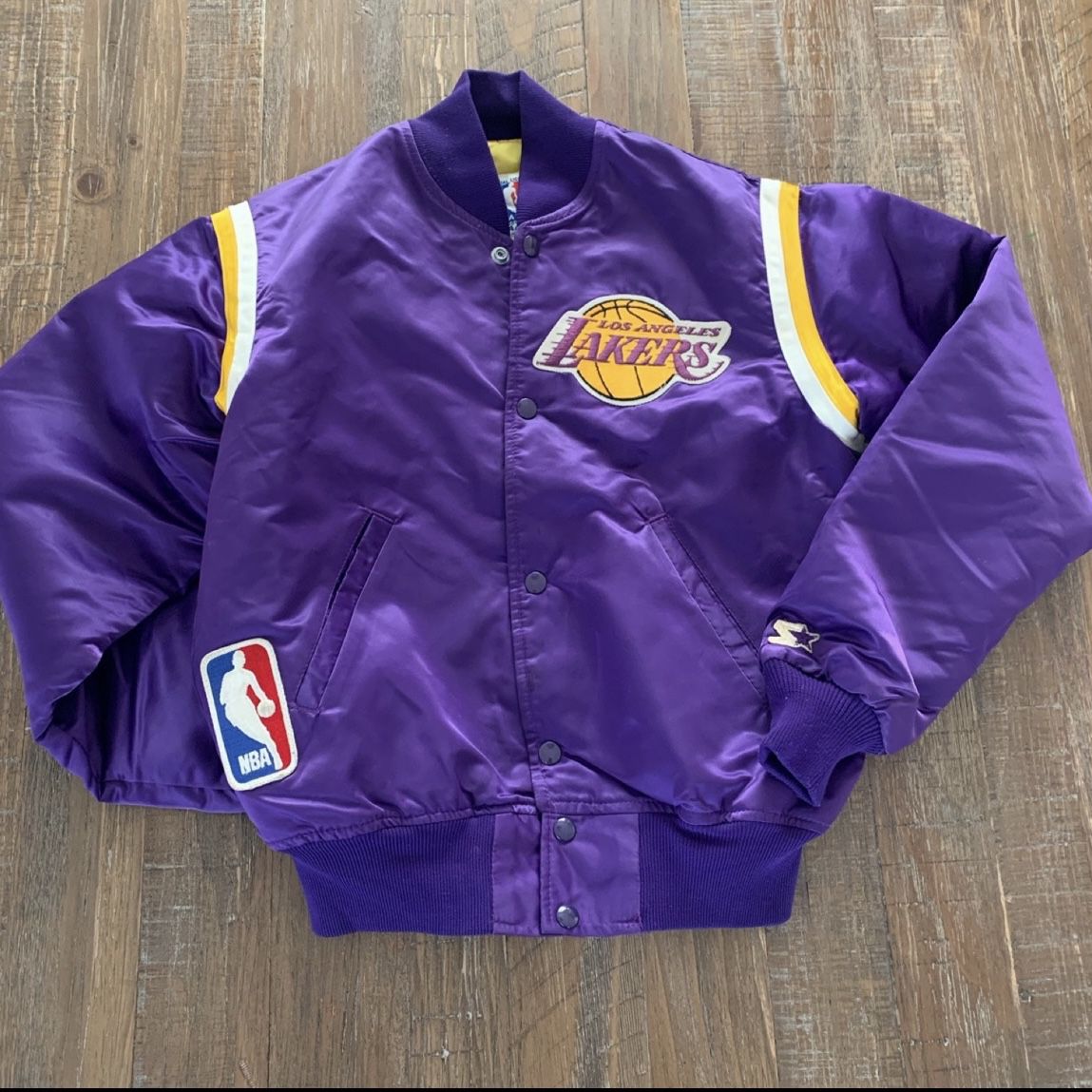 Lakers Men's M&N Coaches Jacket Purple - The Locker Room of Downey
