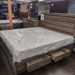 New Eastern King Bedroom Set King Bed Frame Dresser Mirror And Nightstand