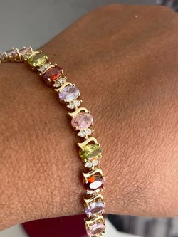 multi color tennis bracelet