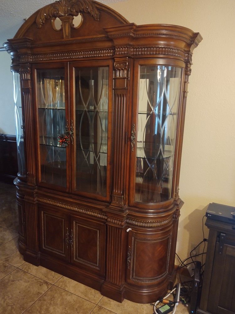 Antique Wooden China Cabinet