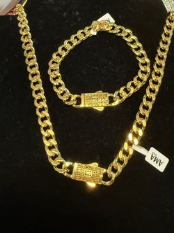 Jewellery Set Plated Gold 