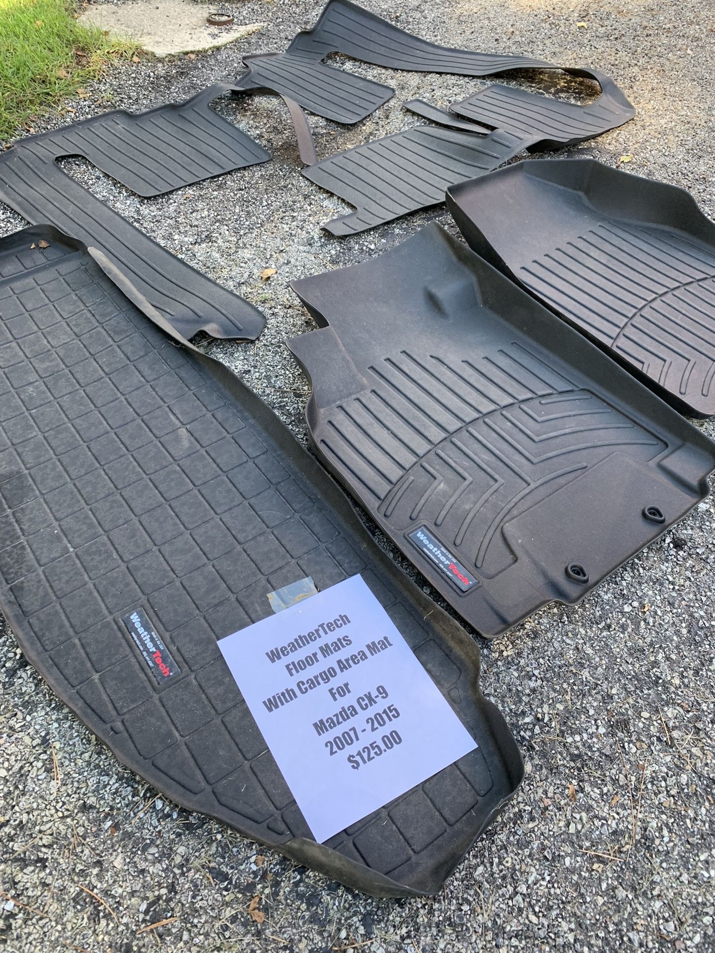 Weather Tech floor mats. Fronts, middle and cargo area