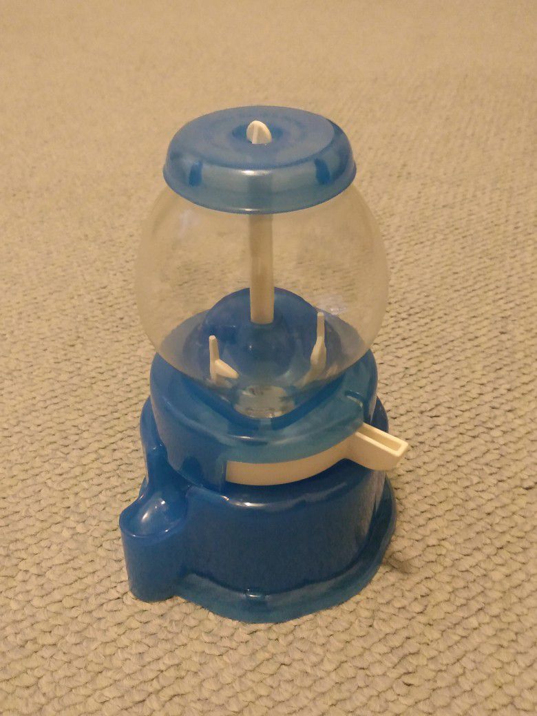 CLASSIC TIM MEE TOYS 32500 BLUE PLASTIC GUMBALL MACHINE COIN BANK 