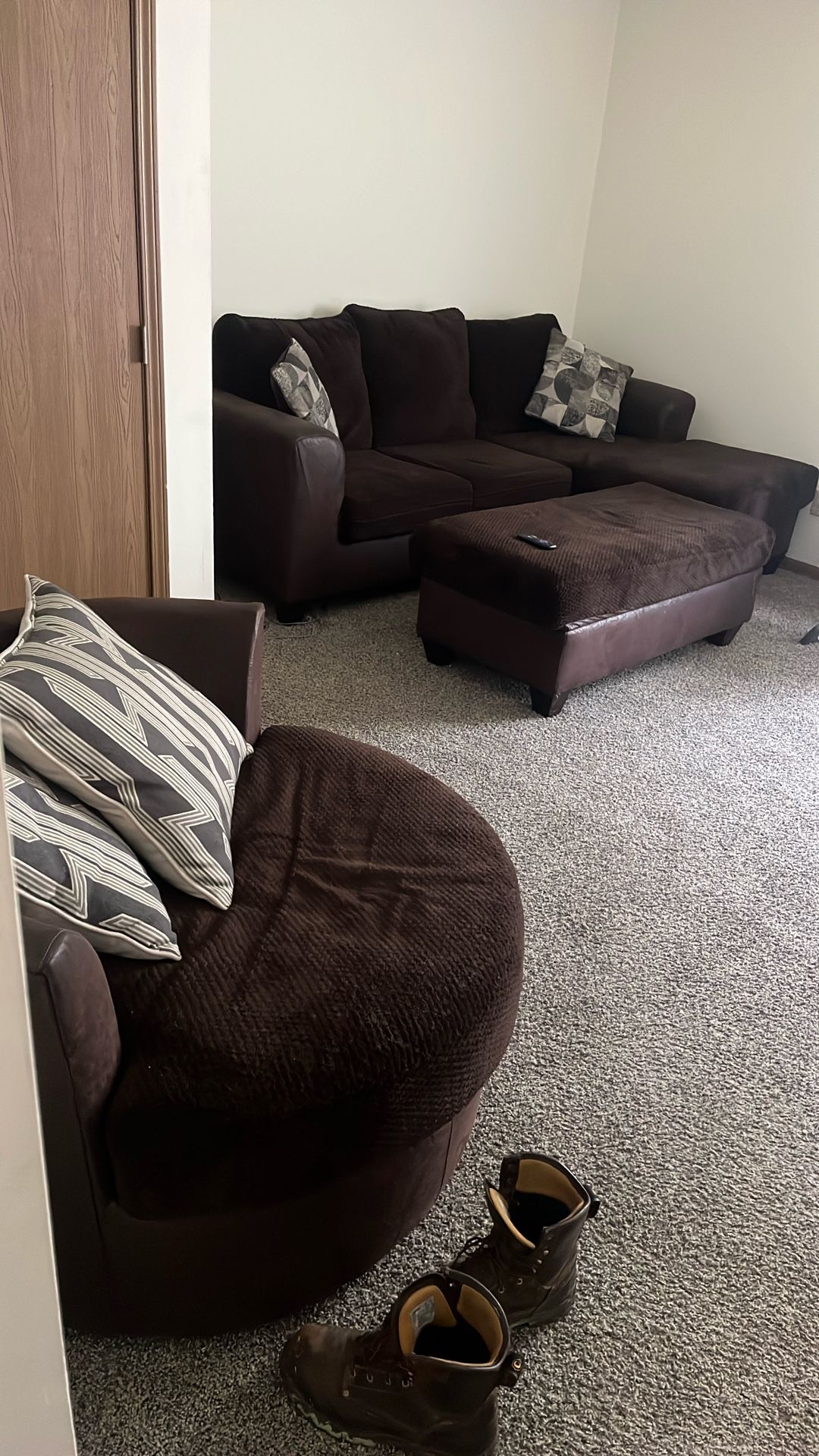 Couch Set With Ottoman And Swivel Chair
