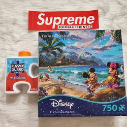 🔥Disney Mickey Minnie Mouse In Hawaii Thomas Kinkade Ceaco 750 Pc Jigsaw Puzzle
