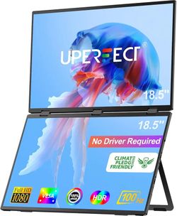 UPERFECT Delta Max 18.5" 100Hz Dual Portable Monitor *Brand New* *Open Box*