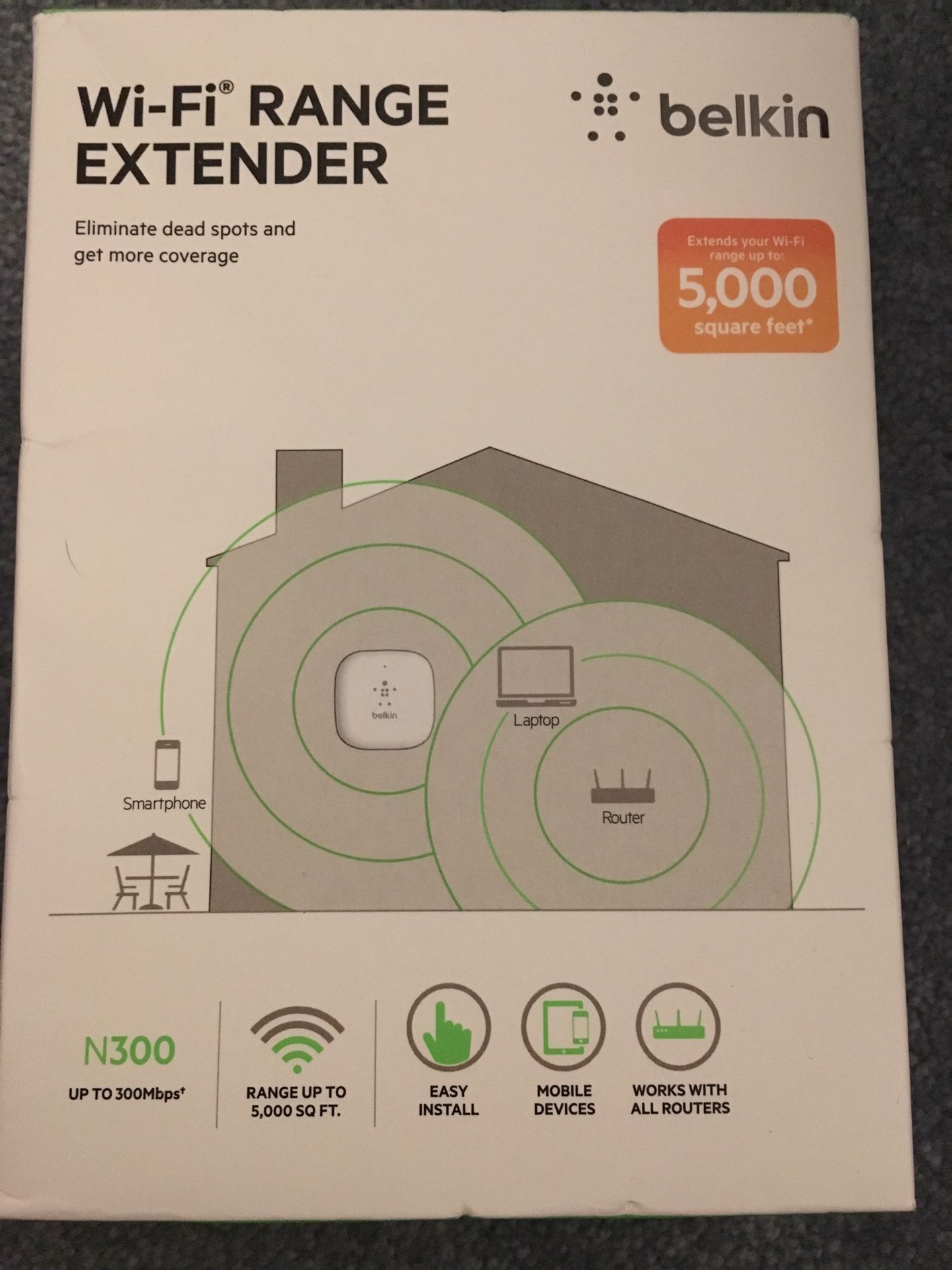Belkin WiFi Range Extender Router Extender BRAND NEW GET WIFI WHERE YOU CAN’T