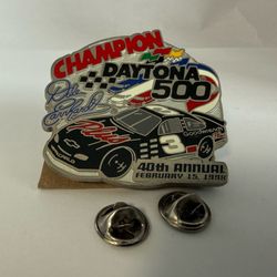 Dale Earnhardt #3 1998 Daytona 500 Champion 40th Annual Jumbo Enamel Pin