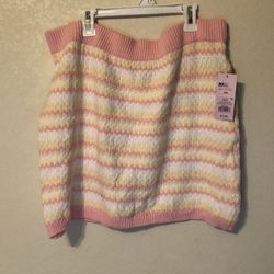Cable Knit Mini Skirt