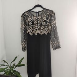black formal party dress