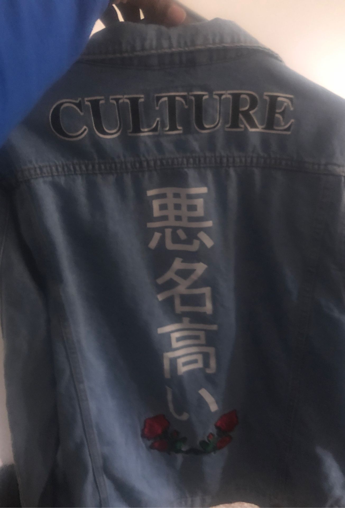 rose denim jacket