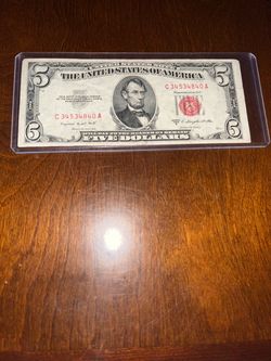 1953 B five dollar bill