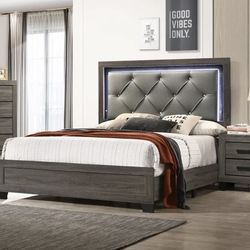 Queen Bed Frame With Led Light !! On Stock