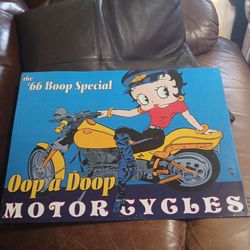 2 Vintage Betty Boop Tin Wall Decor