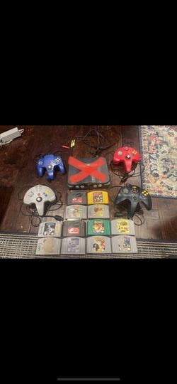 Nintendo 64 Games and Controllers - TESTED + 12 Games + 4 Controllers