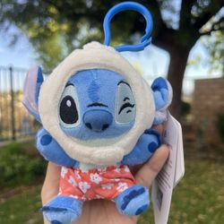 Disney Stitch Beach Shorts Plush Keychain (New with Tag)