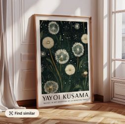 Two 24 x 36 Framed Yayoi Kusama posters