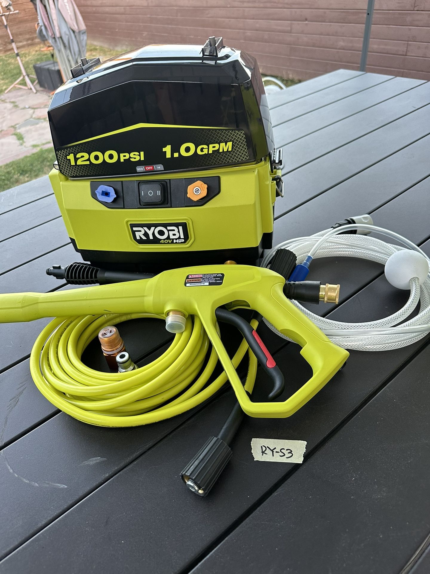 Ryobi 40V 1200 PSI 1.0 GPM Cordless Electric Cold Water Pressure Washer (Tool Only)