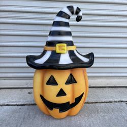 Vintage Pumpkin Jack O Lantern Halloween Blow Mold Yard Decoration Vintage